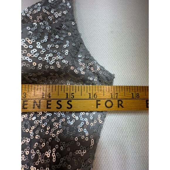 Morilee By Madeline Gardner Formal Evening Gown Size 8 Silver Wedding Bridesmaid - Picture 8 of 15